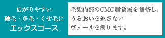 広がりやすい硬毛・多毛・くせ毛にエックスコース